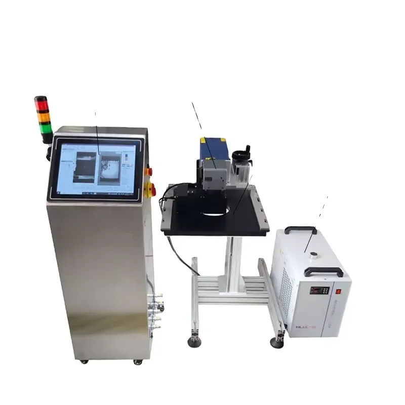 Engraving Machine Full Automatic UV Marking Machine with CCD Camera for QR Code/Logo/Date on Plastic