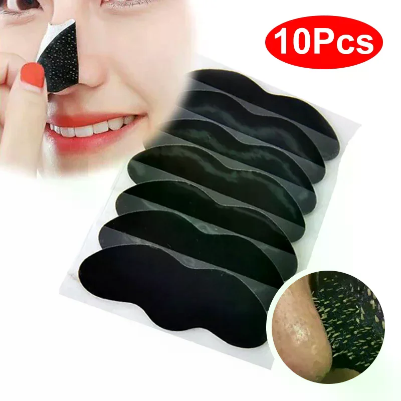 10Pcs Unisex Blackhead Remove Mask Peel Nasal Strips Deep Cleansing Shrink Pore Nose Black Head Remove Stickers Skin Care Mask