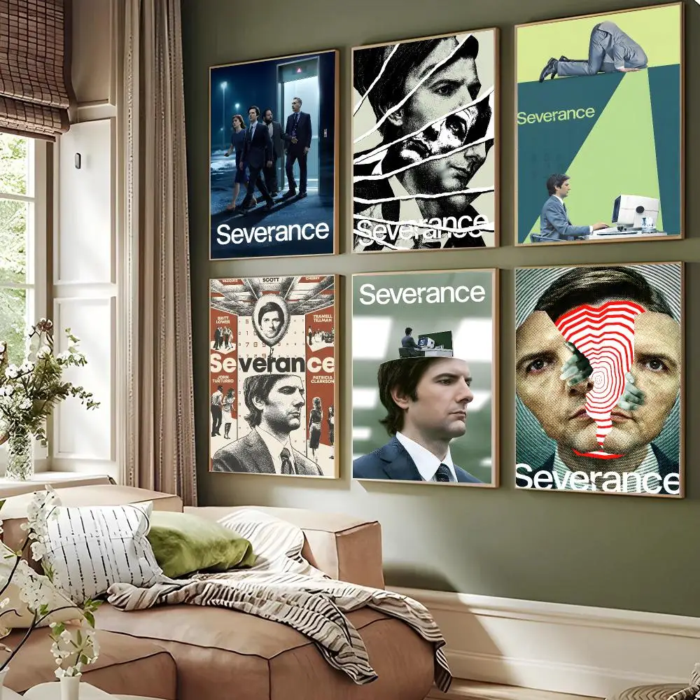 S-Severance TV Series Poster Self-adhesive Advanced Aesthetic Printing Paper Wall Art For Living Room Home Decor