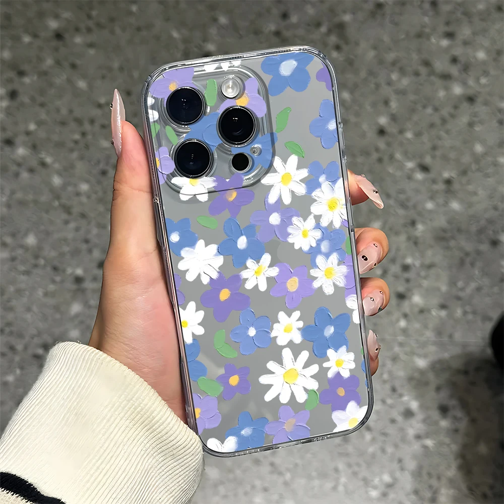 

Blue Purple Crayon DrawSilicone Phone Case for IPhone 17 16 15 14 13 12 11 Pro Xs Max Air Mini 7 8 6 6s Plus SE 2020 2022 Cover