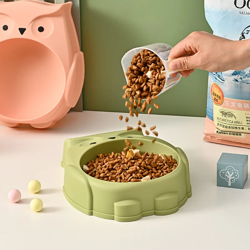 

Pet bowl, owl cartoon element, large-capacity cat food bowl, anti-slip and anti-knock dog food utensils, pet supplies 그릇