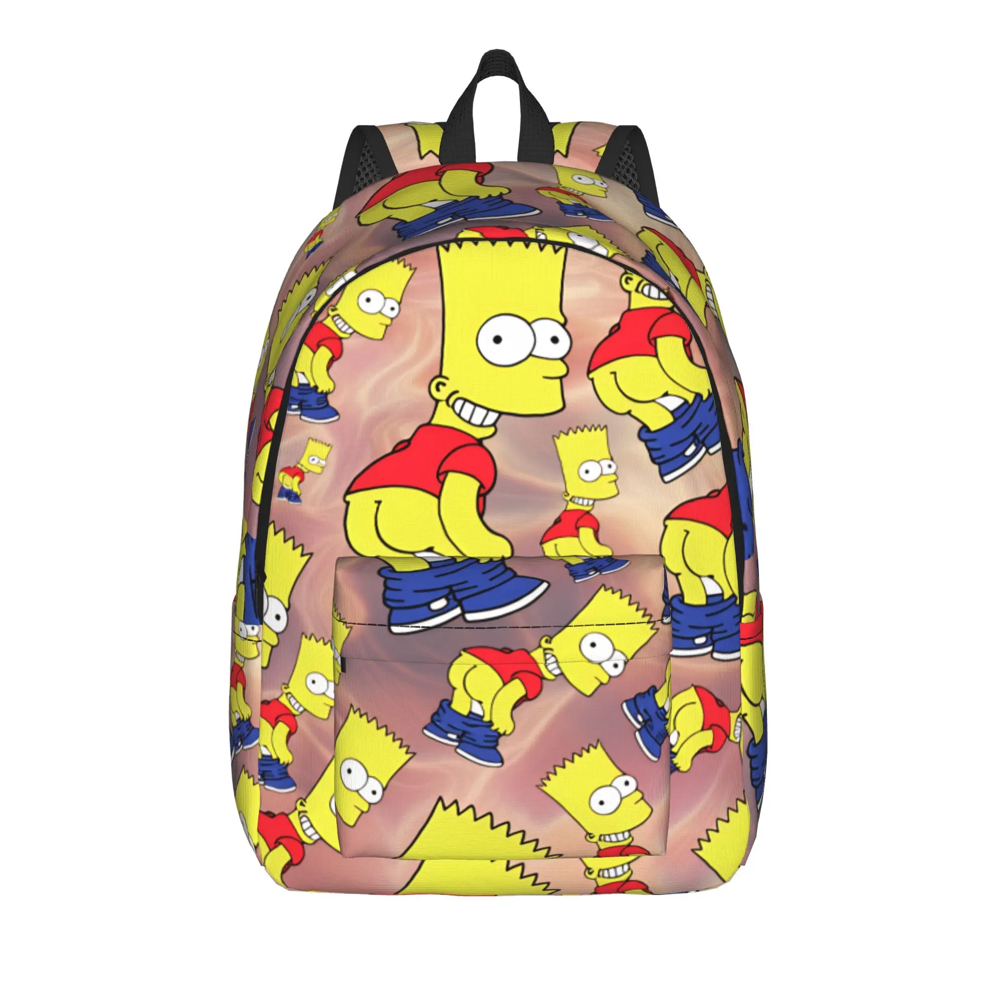 S-Simpsons Yellow Character Art Backpack  Camping Backpacks Women Designer Large School Bags Fun Rucksack