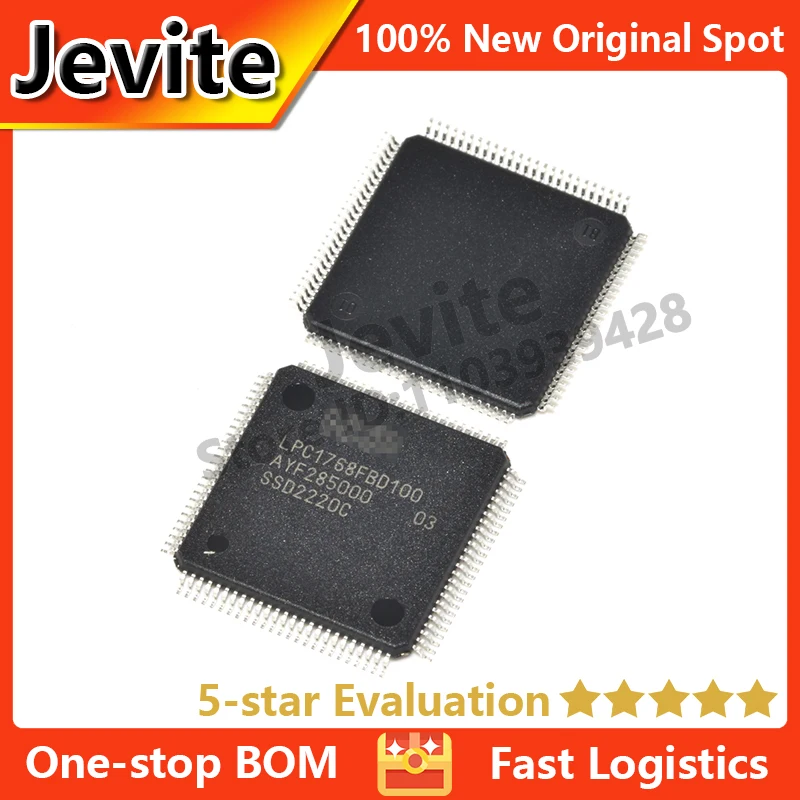 Jevite 100% New Original electronics Controller IC LPC176 LPC1768FBD100 LQFP-100 512KB FLASH 32-bit ARM-M3 MCU