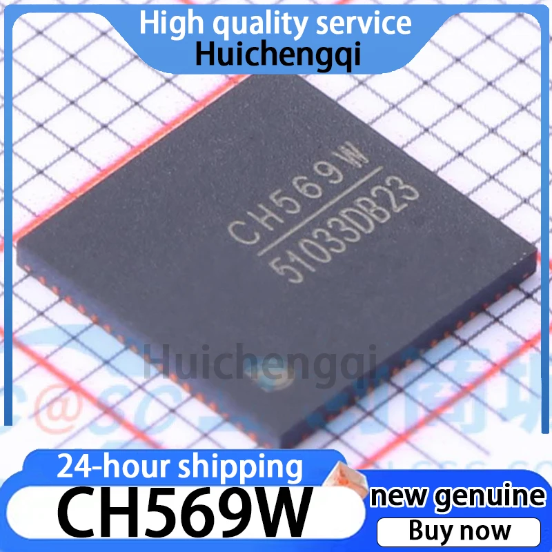 1PCS Original Genuine CH569W Packaged QFN-68 32-bit RISC Microcontroller MCU Microcontroller Chip