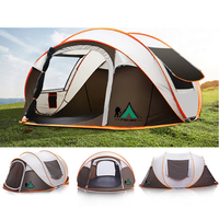 3-4Persons Pop Up Throw Tent Automatic Waterproof Large Space Family Outdoor Camping Portable Tourist Self-driving BBQ Equipment