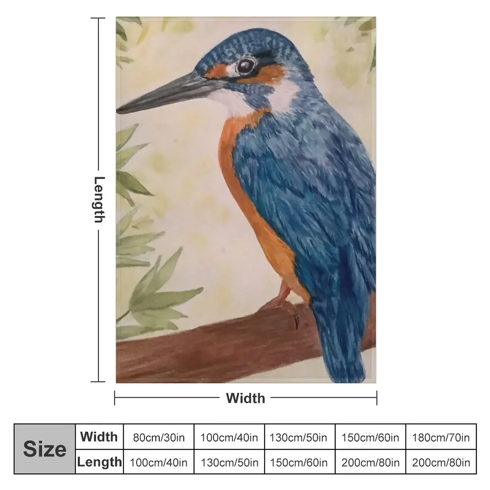 Kingfisher bird Throw Blanket Tourist christmas gifts Bed linens Bed covers Blankets