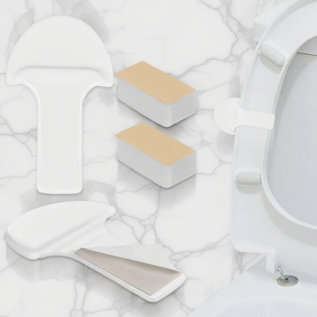 2 pcs Toilet Seat Lifter Self-Adhesive Tab For Easy Lid Operation Bathroom Accessory Handle Tool Home Public Use Portable Toilet