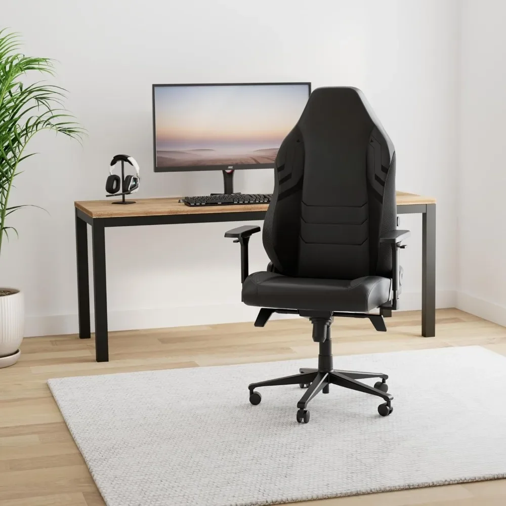 Gaming Chair, Ergonomic, Reclining Chair with 4D Armrests, Magnetic Head Pillow & Lumbar Support, Computer Chair