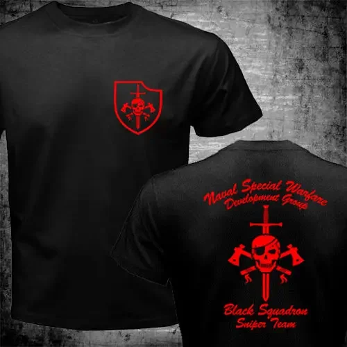 NSWDG Devgru Six Black Squadron Sniper T-shirt Casual Short Slove