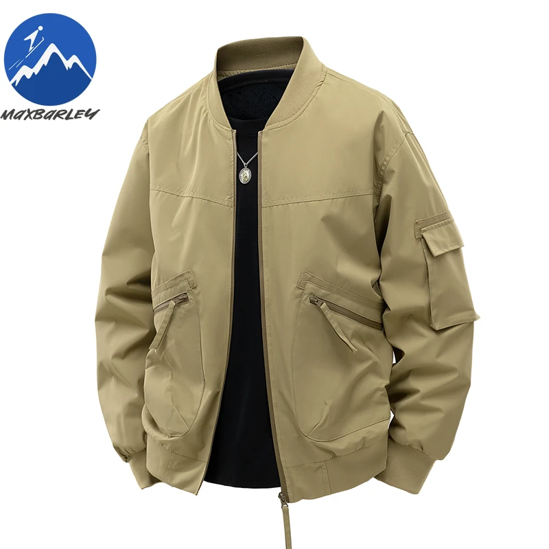 Maxbarley Brand Baseball Jacket Men 2025 Autumn Fashion Casual Multi-Pocket Windproof Coat Normcorers Working Jackets