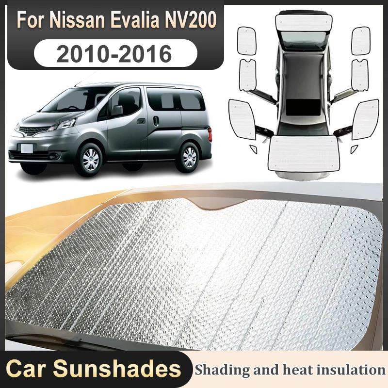 Car Sun Visor For NV200 Nissan Evalia Vanette 2010-2016 Sunshade Full Cover Windshield Blackout Anti UV Visor Car Accessories