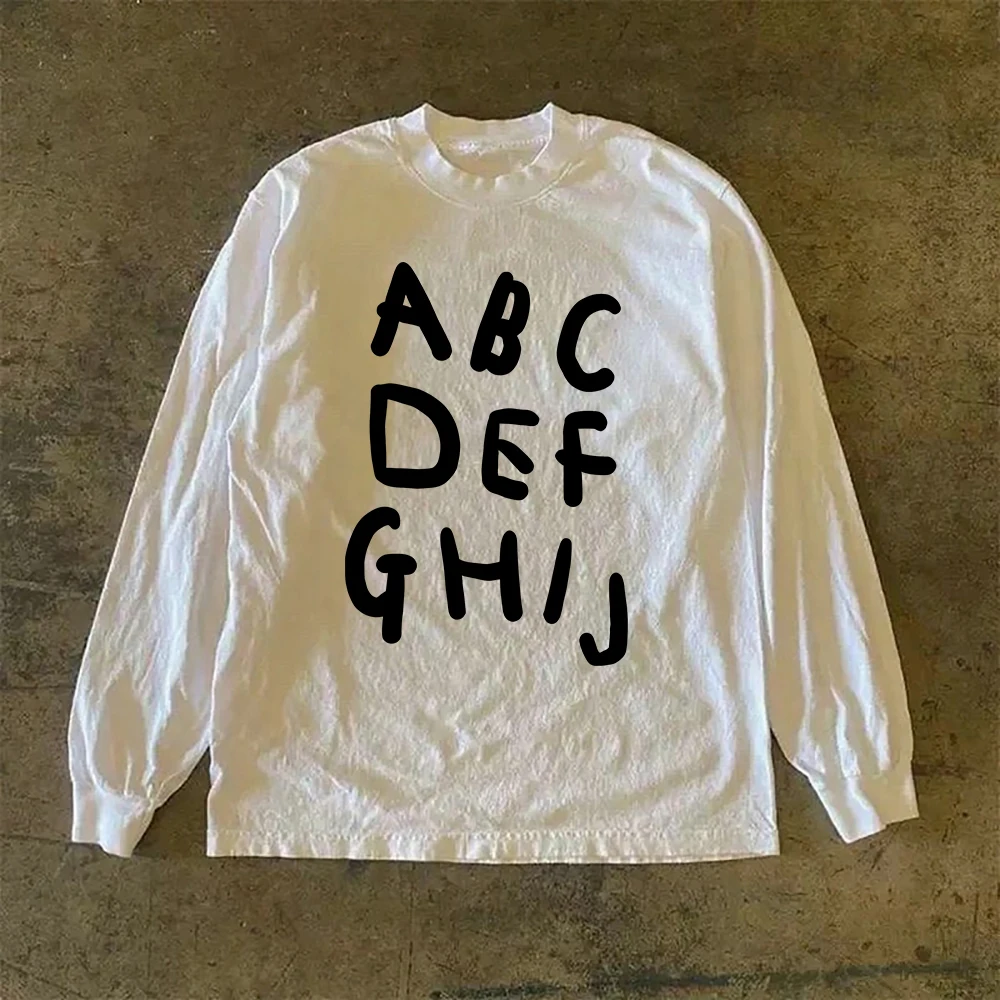 

Man's Loose Long Sve T-irt Pure Cotton Heavyweight Hong Kong Sle Base irt Youth Faion Four Seasons Universal