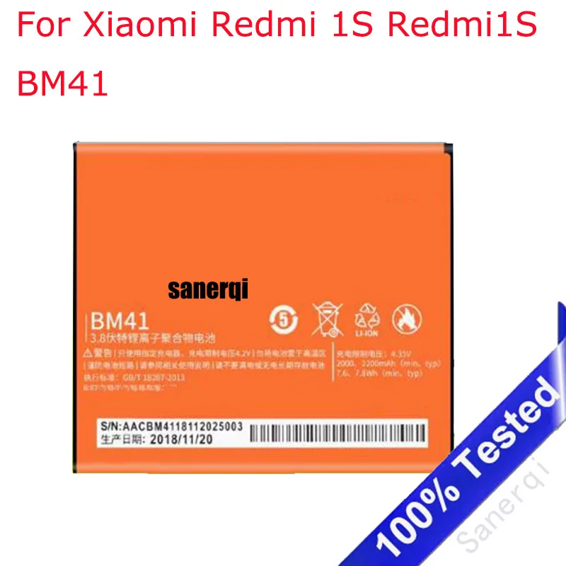 Аккумулятор BM41 2050 мАч для Xiaomi Redmi 1S Redmi1S BM41, высококачественные сменные аккумуляторы для телефона Аккумулятор BM41 2050 мАч для Xiaomi Redmi 1S Redmi1S BM41, высококачественные сменные аккумуляторы для телефона