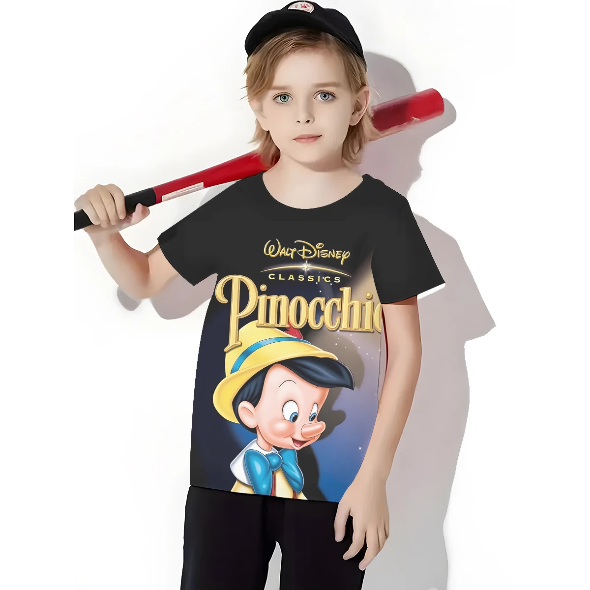 Anime Pinocchio 3D Print Baby Clothing 5 to 14 Years Male Outdoor Clothes for Children Boy Girl Child T-Shirt Top Shirts