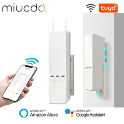 MIUCDA Tuya WiFi Smart Roller Blinds Motor Roller Blinds Switch Controllers Smart Home Automation Work for Alexa,Google Home