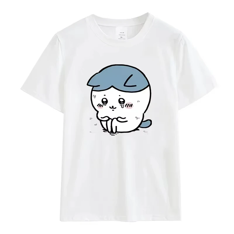 Chiikawa Cartoon Mannen Vrouwen Zomer Katoen Grappige T-shirts Ronde Kraag Kleding Korte Mouw Kleding Klassieke Casual Losse Tops