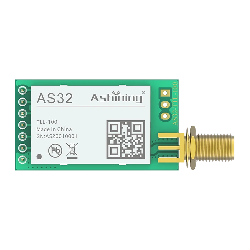 Ashining AS32-TTL-100 Long Distance RF Transmitter Wireless Receiver 20dBm 100mW 433MHz SX1278 3000m LoRa Module