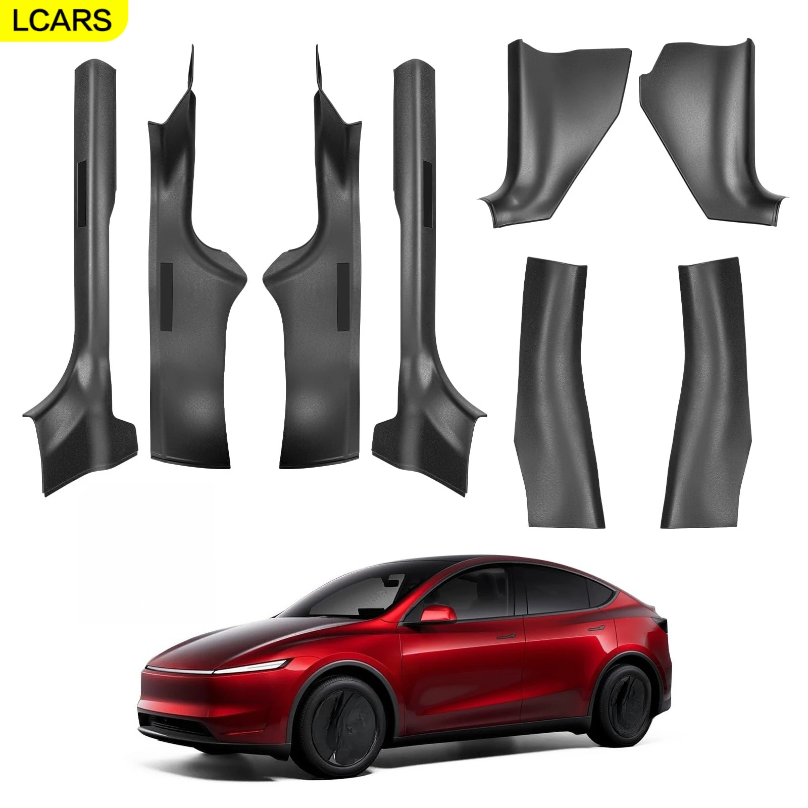 8-Piece Set of Door Sill Protection Panels Suitable for Tesla Model Y Juniper 2025 Models, Anti-Kick and Wear-Resistant Full-Cover Door Sill Strips, 2025-2026 New Model Y Accessories (Not Applicable to Right-Hand Drive Models)