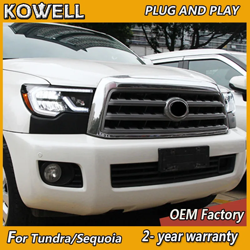 Car Styling for Toyota Tundra Head Light 2007-2013 Sequoia Headlights DRL Turn Signal Low High Beam Projector Lens