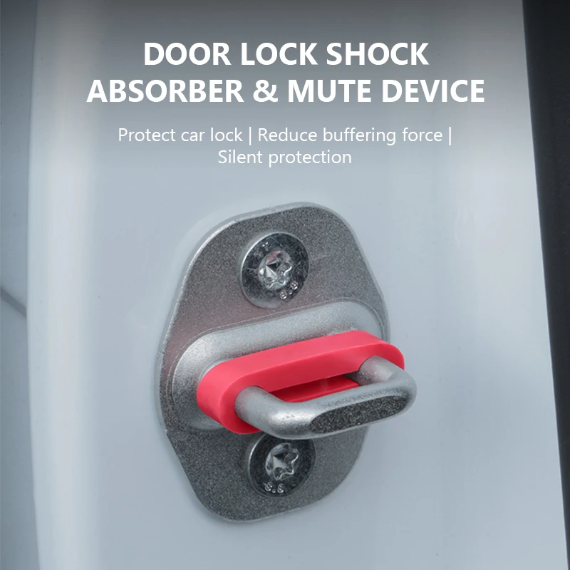 4pcs Universal Car Door Lock Damper Buffer Sillcone Deadener Seal Shock Absorber Noise Insulation for Car Accessories