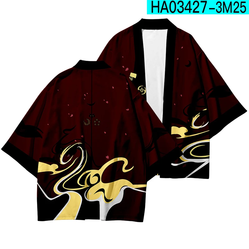 Hot Game FF14 FINAL FANTASY XIV Cosplay Costumes Men Women Japanese Kimono Cardigan Shirt Haori Cloak Party Tops Streetwear