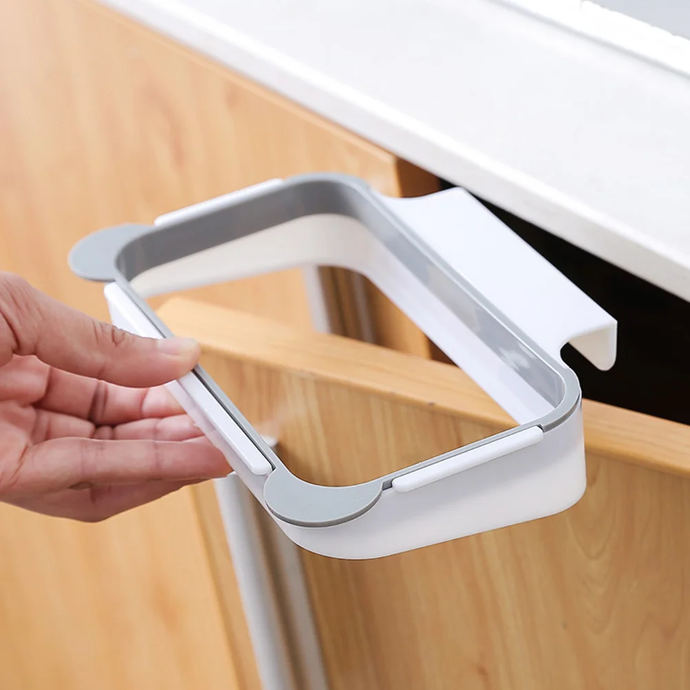 4 قطعة رف معلق للمطبخ حامل كيس النفايات توفير المساحة رف قماش المطبخ لتنظيف مناشف الحمام منظم أكياس القمامة #6
