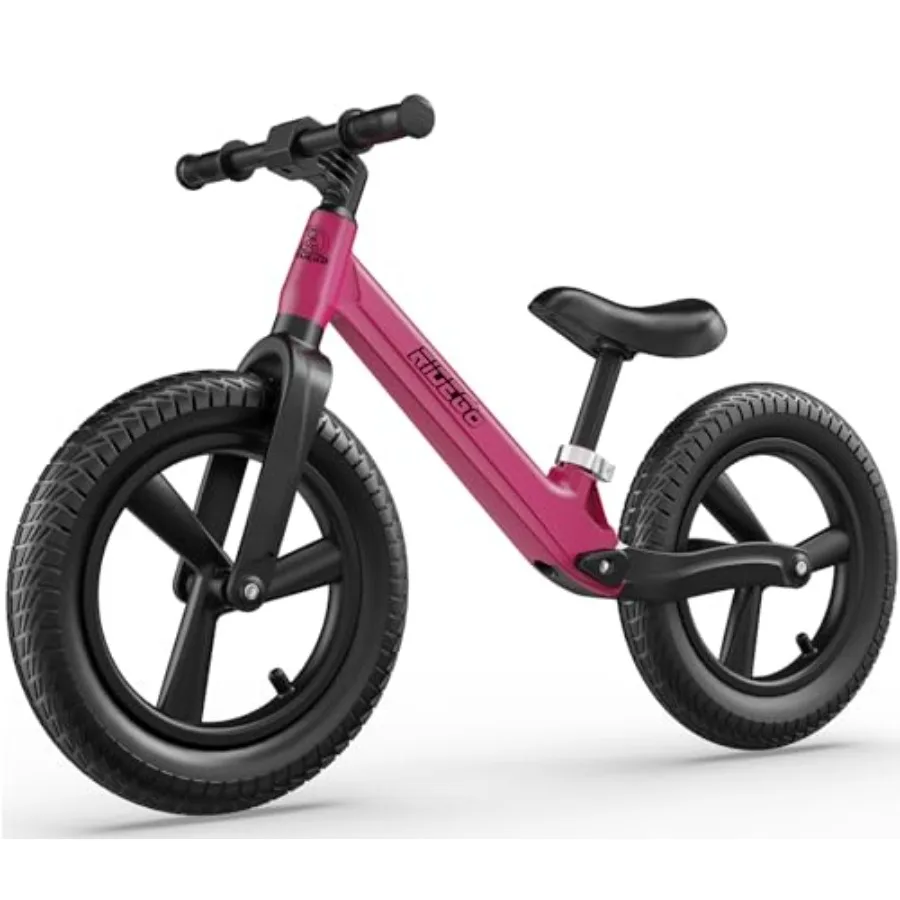 14 Inch Balance Bike for 3-6 Years Old Lightweight Ride-on Toy with Adjustable Seat Air Rubber Tires Blue Birthday Gift