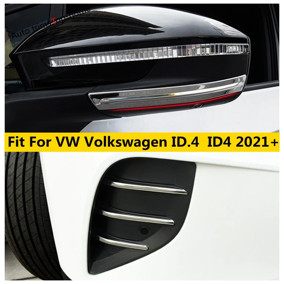 

Rearview Mirror Decoration Strips Front Fog Light Lamp Eyebrow Cover Trim For VW Volkswagen ID.4 ID4 2021 - 2025 Car Accessories