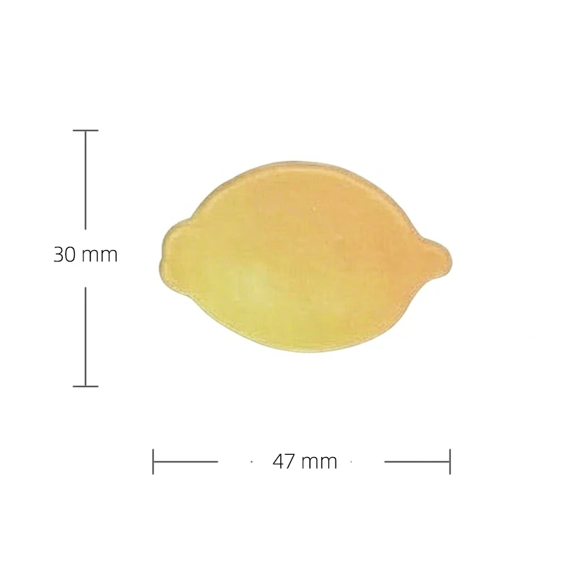 Yellow Fruit Fridge Magnets Set, Lemon Banana Mango Pineapple Peach Acrylic Refrigerator Magnet 4cm, Cute Yellow Kitchen Decor