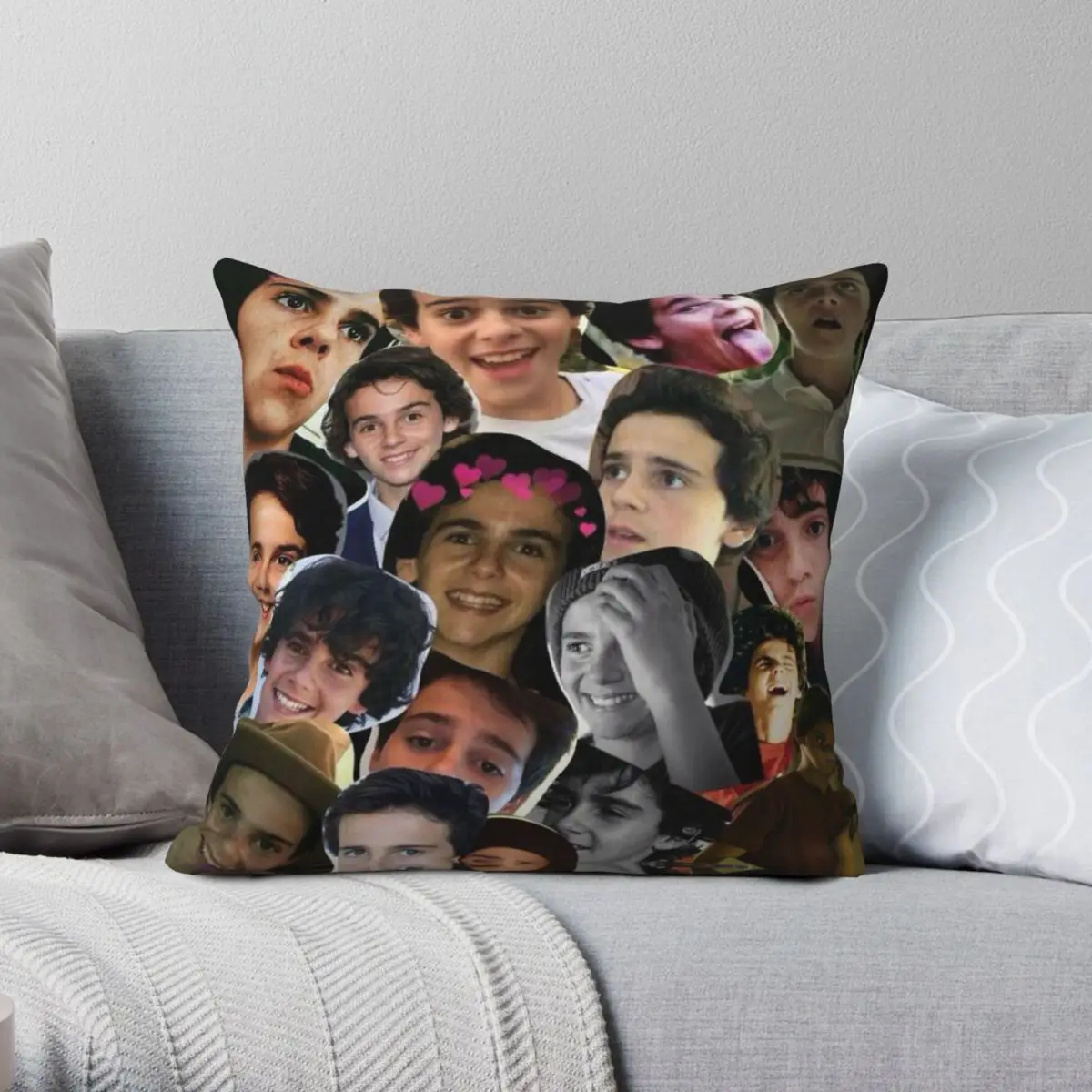 Jack Dylan Grazer Eddie Kaspbrak Square Pillowcase Polyester Linen Velvet Pattern Zip Decor Sofa Seater Cushion Cover