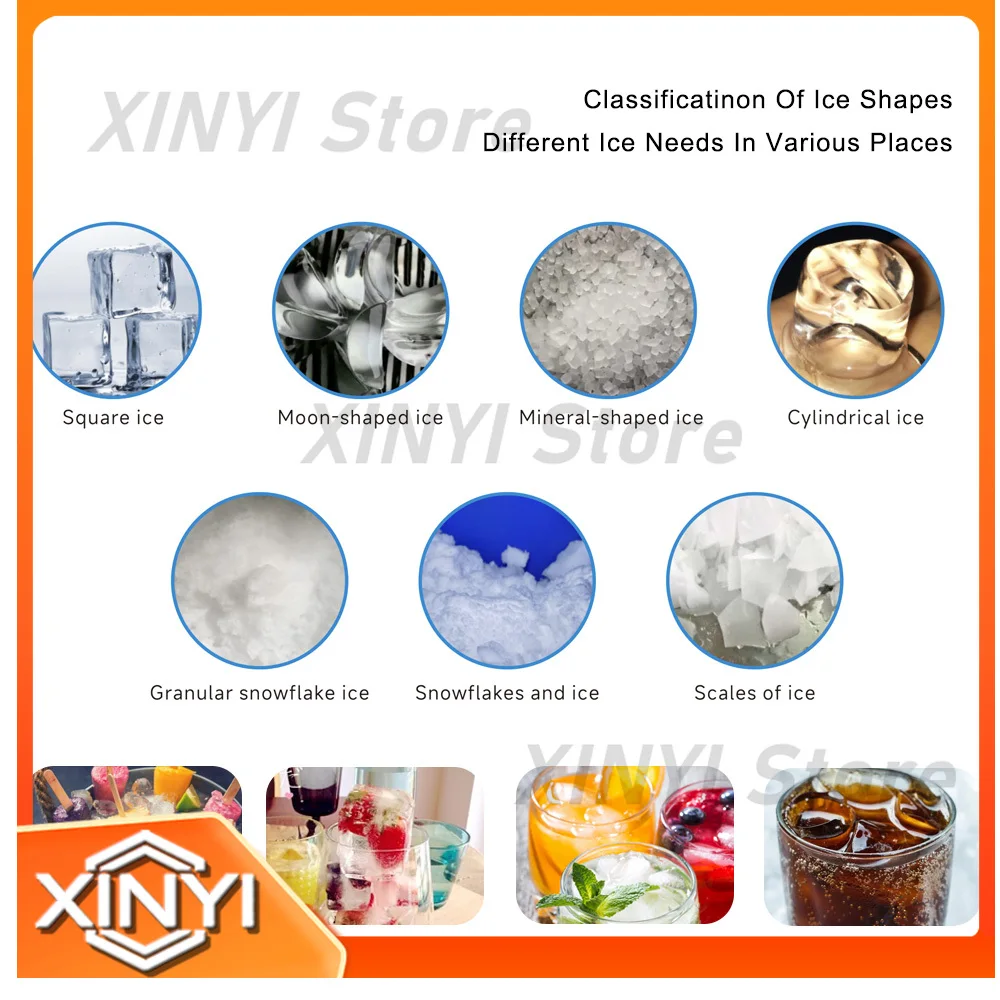 Customize 30 Kg Maker Crashed Ice Maker Machine 200Kg Ice Cube Maker Ice Machines