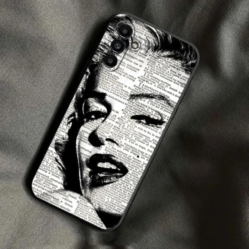 Marilyn Monroe Phone Case For Samsung Galaxy A13,A21s,A22,A31,A32,A52,A53,A71,A80,A91 Soft Black Phone Cover