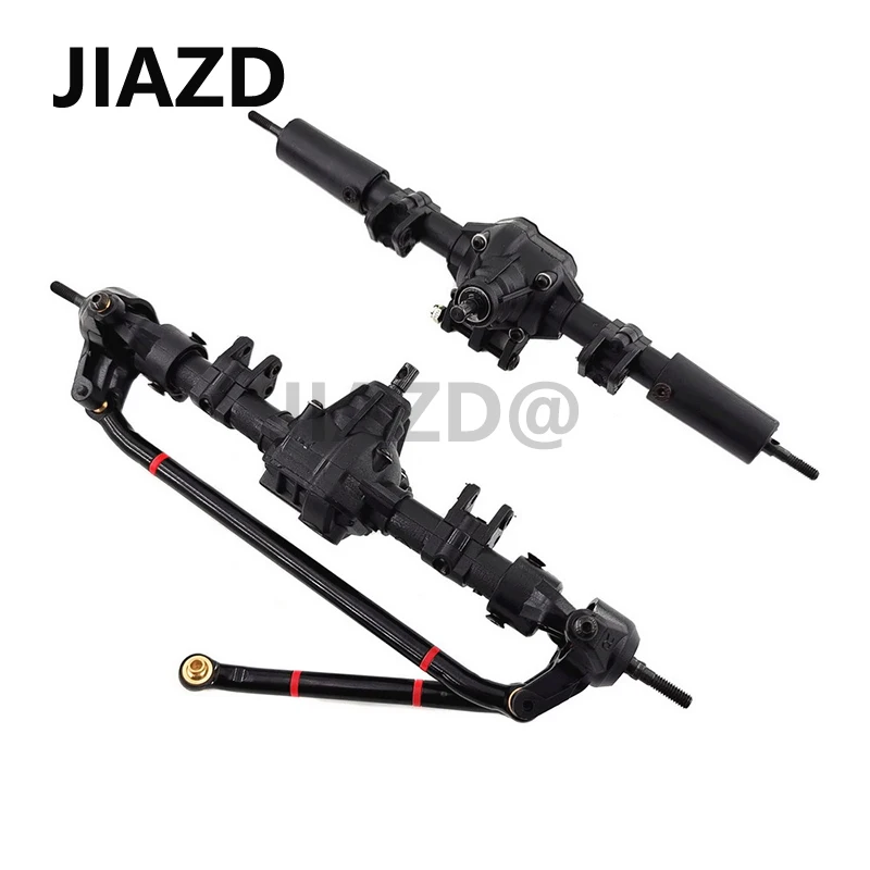 2pcs Front and Rear Straight Complete Axle for Axial SCX10 II 90046 1/10 RC Crawler Car Upgrade Parts