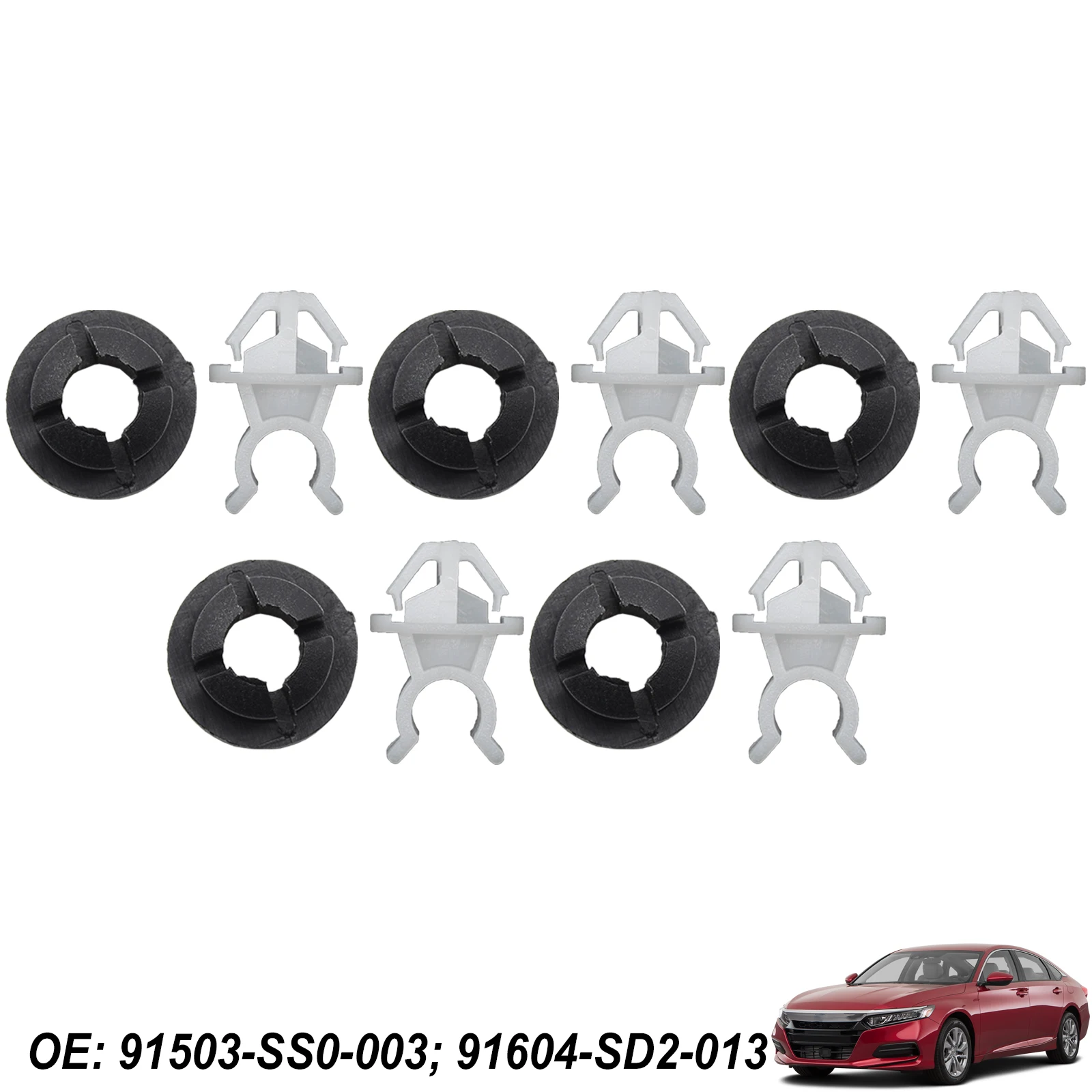 10x Bonnet Rod Hood Stay Prop Support Clip Grommet For Honda CR-V HR-V Odyssey Civic Jazz For Acura TSX RDX 91503SS0003 Clamp