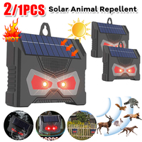 Ultrasonic Animal Repellant Cat Dog Repellant 500mAh Solar Dual Mode Powered Garden Waterproof Animal Deterrent For Farm Yard