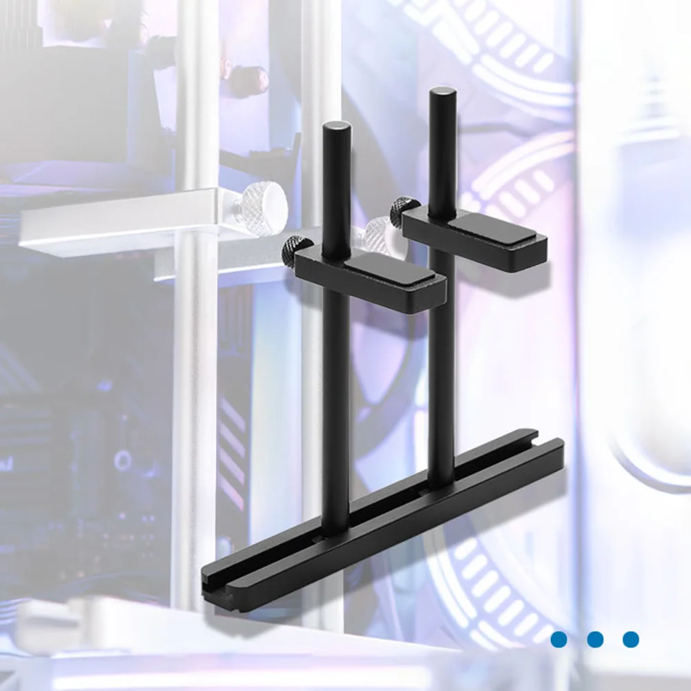 Staffa per scheda Video in lega di alluminio scorrevole custodia per PC a doppio palo schede Video supporto di raffreddamento accessori per Case del Computer per ventole da 8/12cm