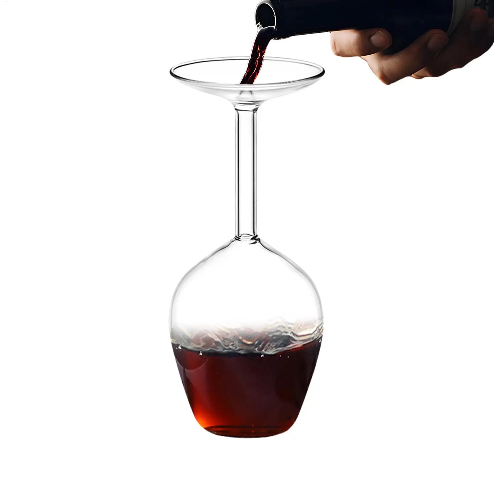 

Перевернутый бокал для вина, 400 мл, бокалы для красного вина, современные стеклянные чашки, посуда для горячих и холодных напитков, подарки на день рождения, День святого Валентина, Рождество