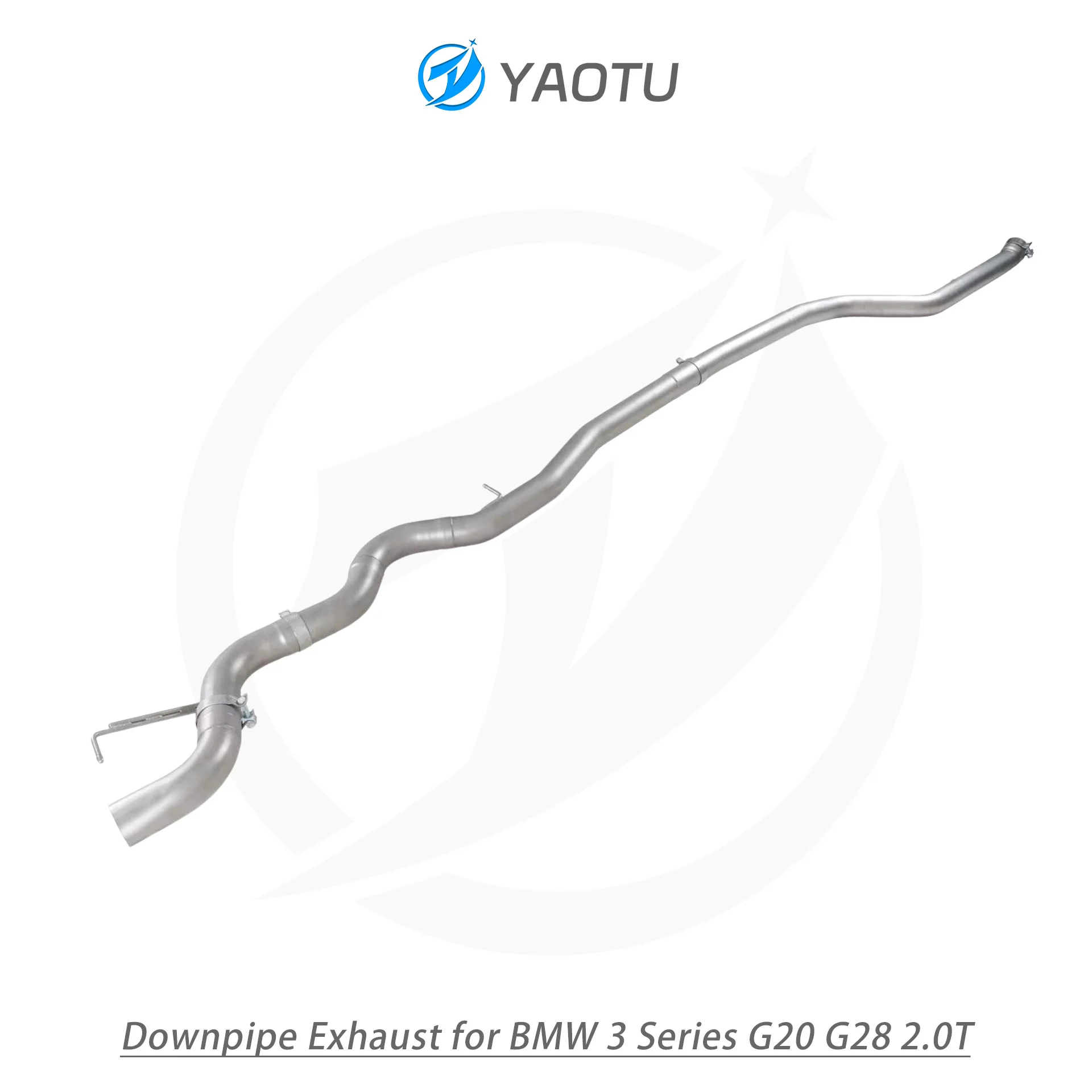 YT 304 Stainless Steel Mid-Rear Muffler Single Side Single Exit Exhaust System for New BMW 3 Series G20 G28 2.0T