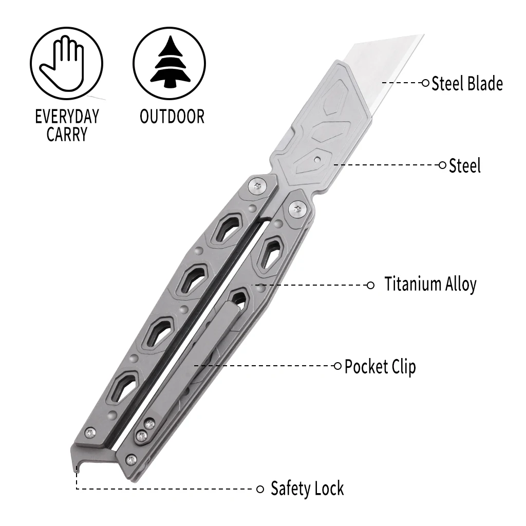 Multifunctional Bottle Opener.Titanium EDC Tool