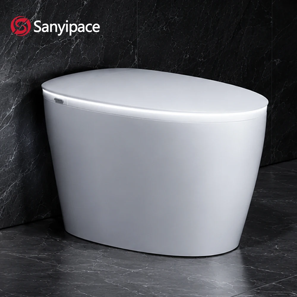 Sanyipace Smart Toilet and Bidet 110V US ECO Standard One-piece Seat LED Display Warm Water Feminine Rear Dual Wash Foot Kick Auto Sensor Flush Powerful Toilet