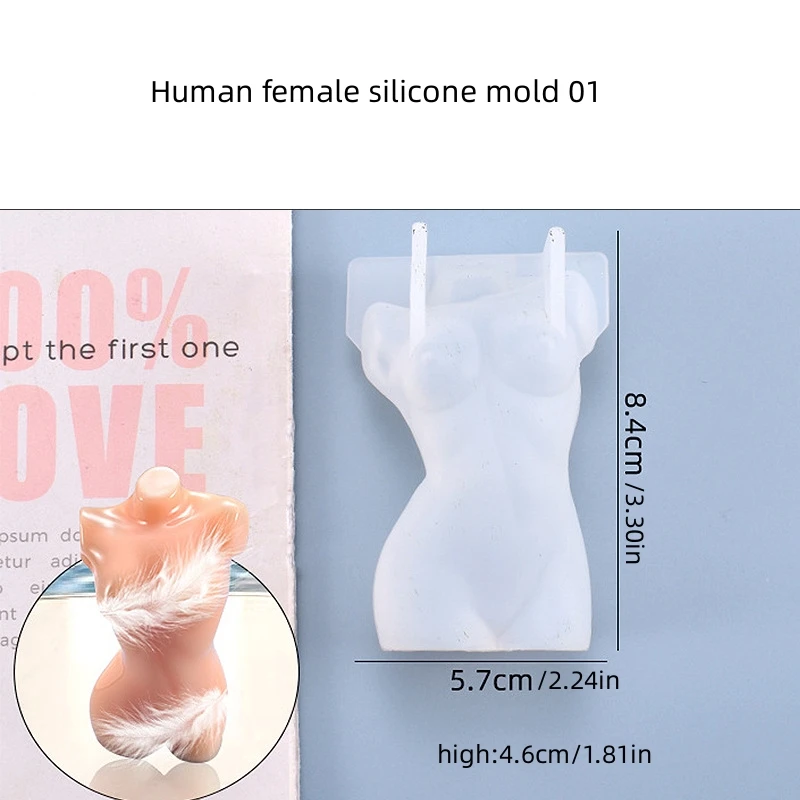 1pc/DIY 8 Types Of Drip Mold Simulation Human Body Male Body Female Body Model Posing Silicone Mold Home Ornament Molds