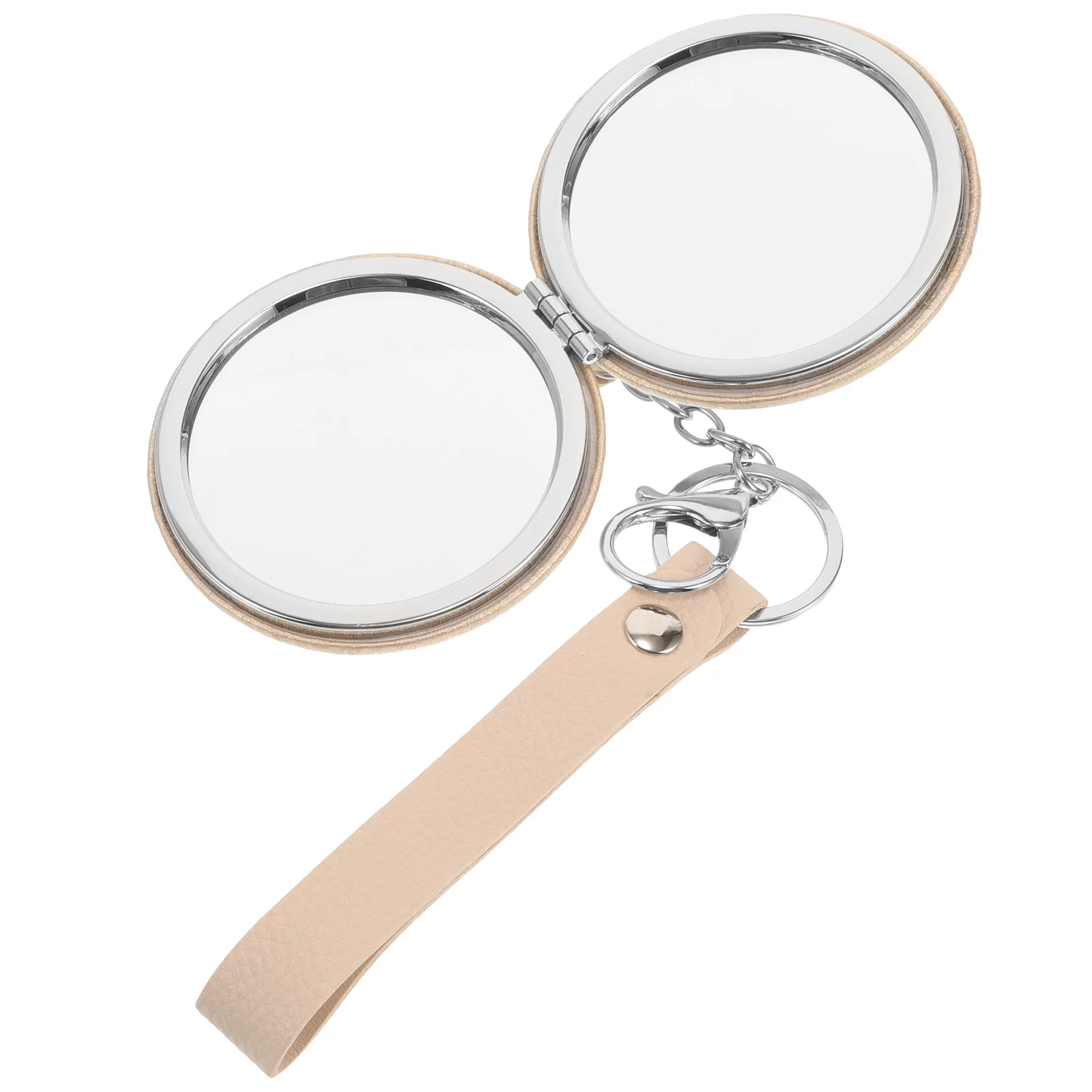 

1Pcs Portable Mini Folding Makeup Mirror Double-Side Mirror Keychain Pendant Compact Size Keychain Pendant