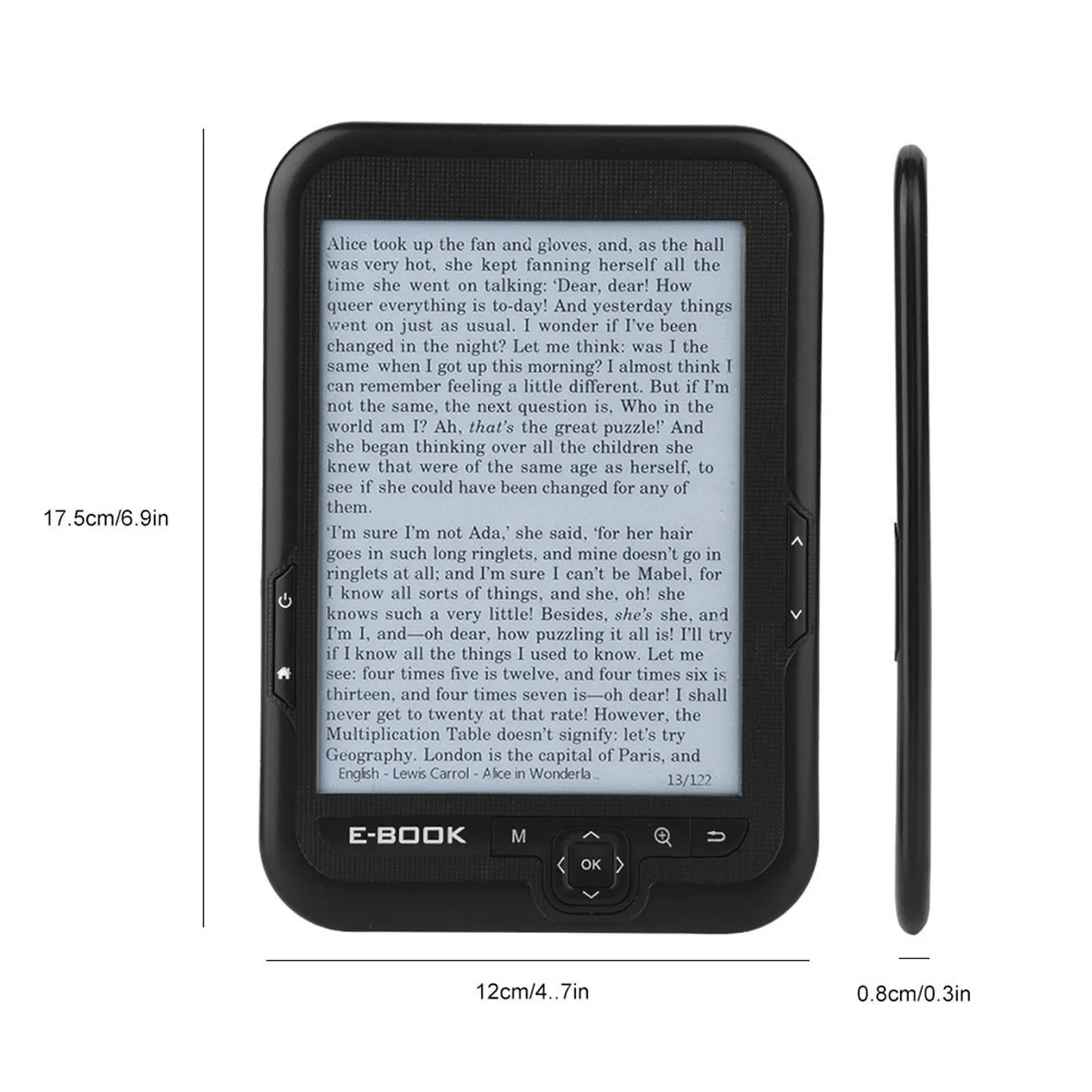EBOOK Reader EInk 6 Inch Ereader 600 X 800 Resolution Display 300DPI Blue Cover 8GB e BOOK Reader e BOOK Reader Display