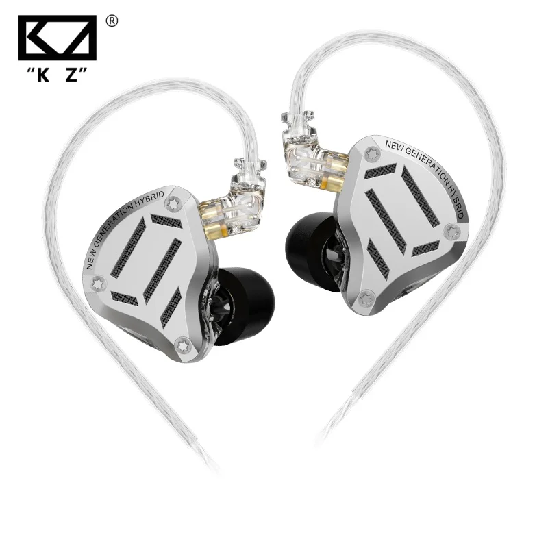 KZ ZS10 Pro 2 メタルヘッドセット 高忠実度インナーイヤー型重低音イヤホン 4段階調整スイッチ スポーツモニターヘッドセット 防音ノイズリダクション