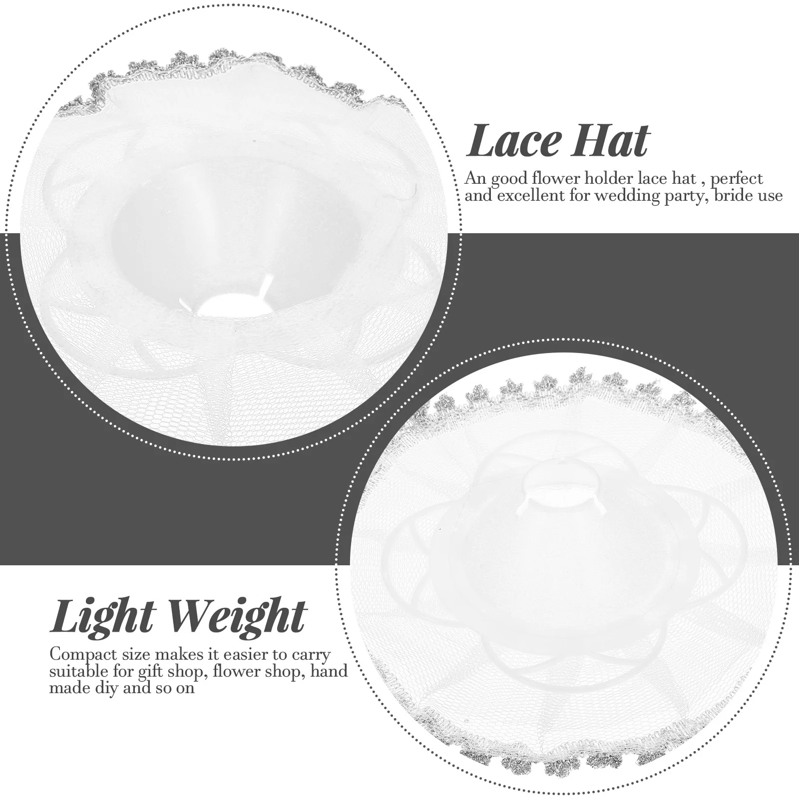 

6 Pcs Hat for Bride Bridal Bouquet Accessory Flower Accessories Wedding Supplies Silver