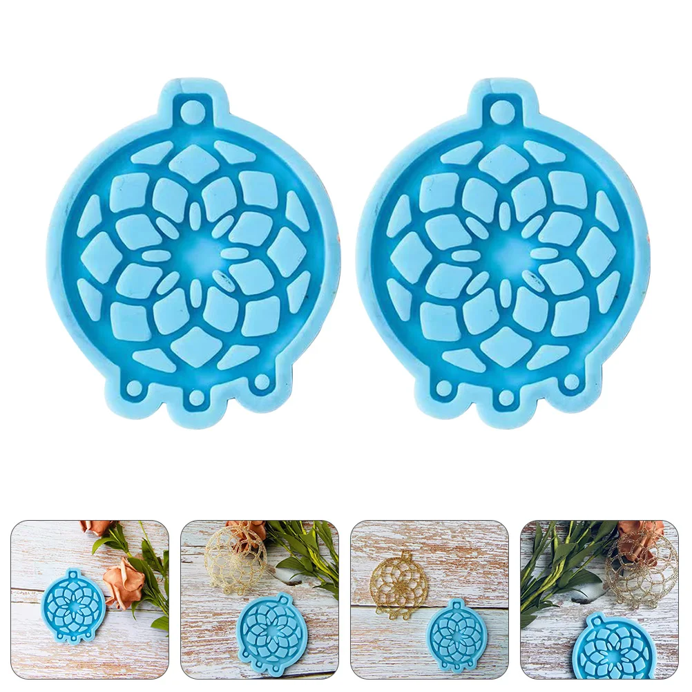 드림 캐처 키 체인 펜던트에 대한 DIY 실리콘 금형 교수형 nament 공예 수지 주조 트레이 쉬운 Demold 쥬얼리 액세서리