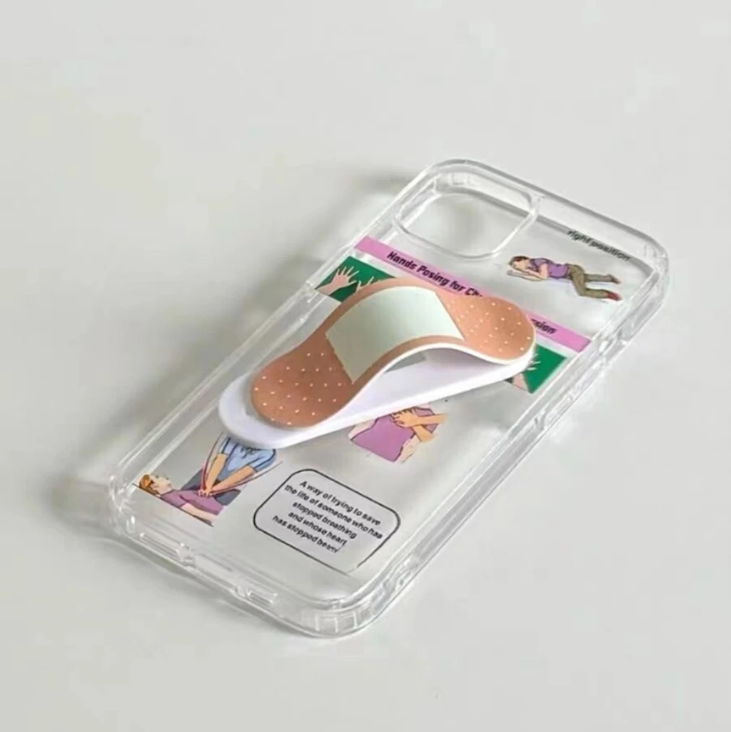 الأصالة مضحك الفرقة المعونة لجميع العالمي آيفون سامسونج دفع سحب حامل جوّال بلاستيكي البنصر حامل الملحقات