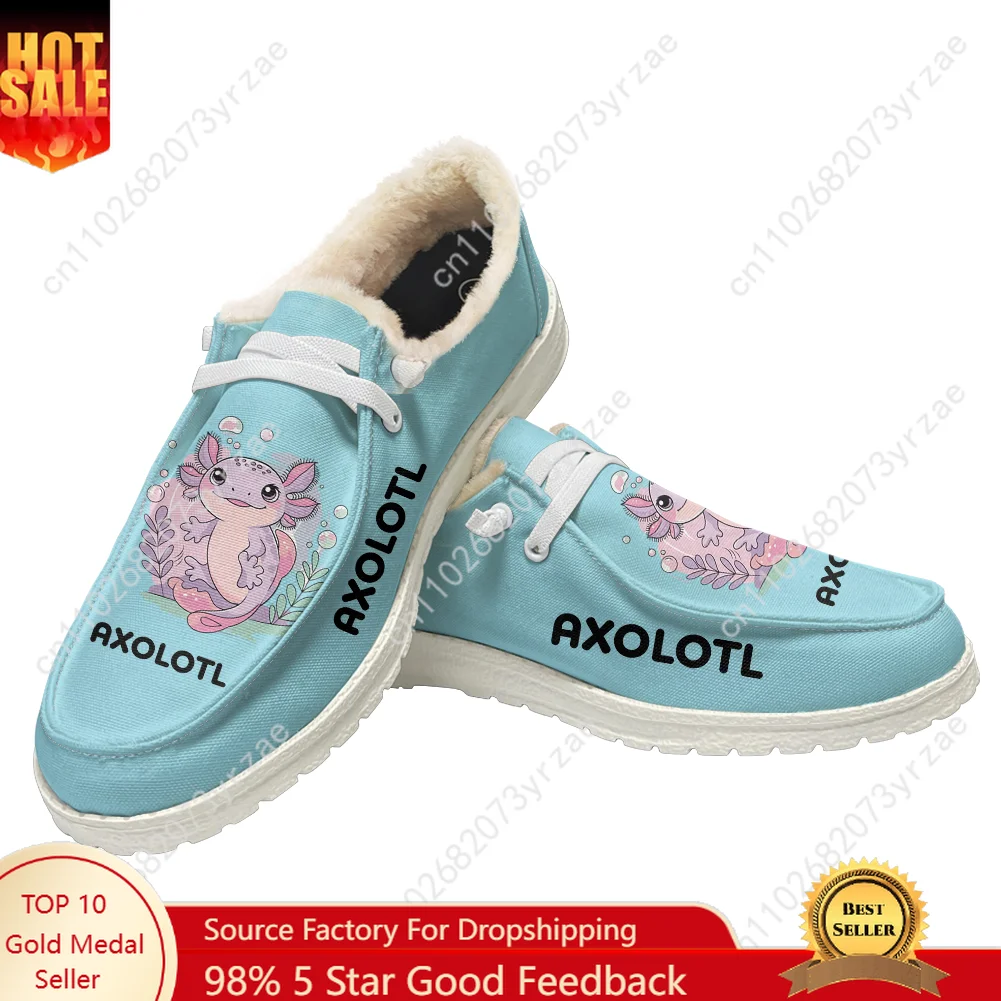 

Axolotl Plush Flat Shoe Mens Womens Teenager Warm Shoe Indoor Outdoor High Quality Fashion Lightweight Shoes Customized Footwear