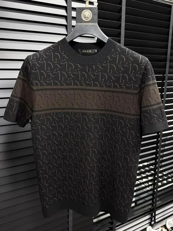 

Вязаный шерстяной свитер с вышивкой, с коротким рукавом, круглым вырезом, базовая рубашка-поддевка для мужчин, новинка зимнего сезона