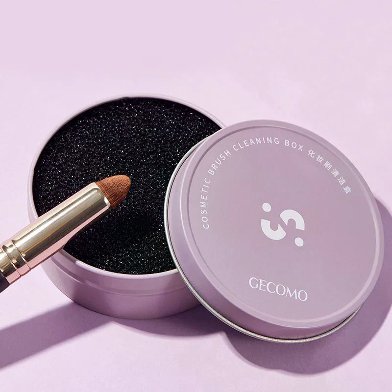 Make-upborstelreinigingsdoos Snelle schone spons Oogschaduwborstels Stomerij Cosmetisch wassen Schoon poeder Gereedschap Make-upaccessoires